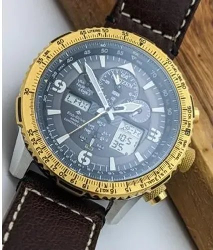 Relógio Citizen Promaster Skyhawk AT Eco-Drive Marrom JY8084-09H