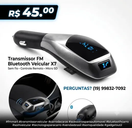 Conversor bluetooth para carro