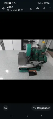 Máquina overlock Yamata GN1 220V semi-industrial de 3 fios (conhecida como "chinesinha")