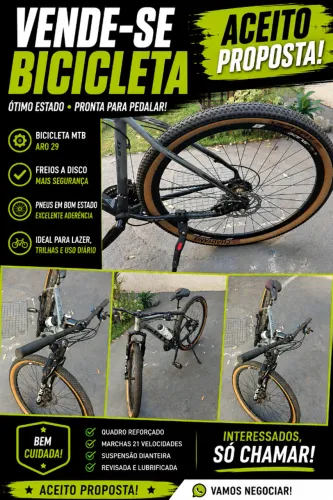 Bicicleta GTS aro 29 cinza