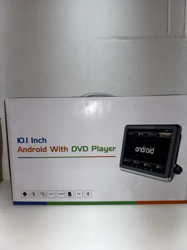 Tela Automotiva 10.1" Android com DVD Player - Central Multimídia Portátil Full HD, WiFi 