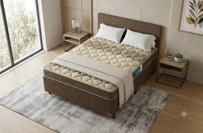 CONJUNTO CAMA E COLCHÃO CASAL D33 1,38X1,88X24 - PAGUE NA ENTREGA EM ATÉ 12X SEM JUROS