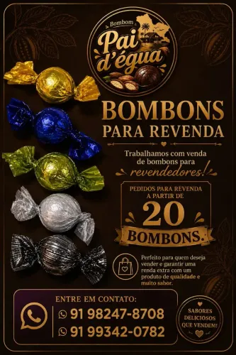 Vendo Bombons Artesanais no Varejo e Atacado a pronta entrega