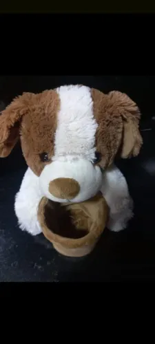 Urso Pelúcia Cachorro Com Pote