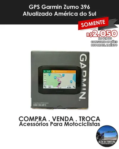 GPS Garmin Zumo 396 Atualizado P/ América Do Sul Preto América Do Sul