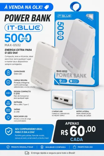 Power Bank IT-BLUE 5.000mah MAX-0532