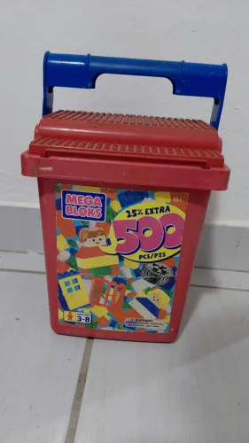 Balde lego mega bloks 500 pcs