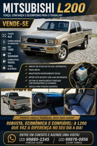 Mitsubishi L200 2.5 4X2 CD Turbo Diesel 1995