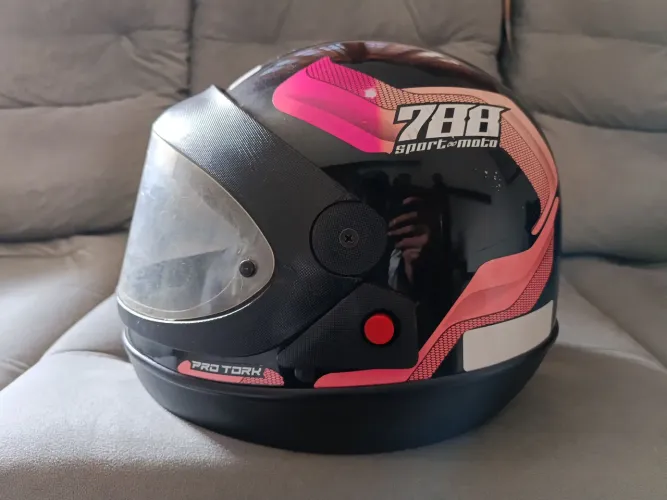 Capacete Pró Tork Automático Com Viseira N°58