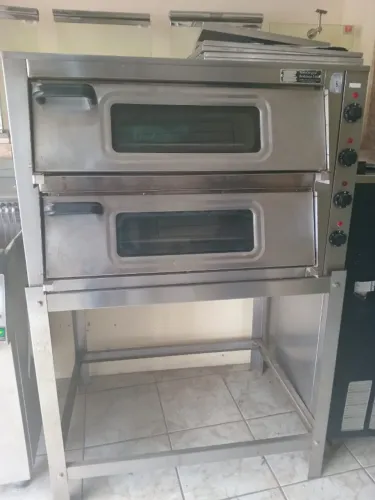 FRONO LASTRO COM 02 CÂMARAS PARA PIZZA 900 X 600MM RODRIAÇO COM BASE