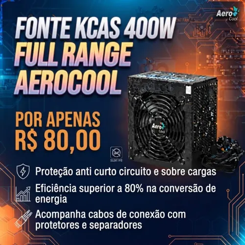 FONTE KCAS 400w FULL RANGER