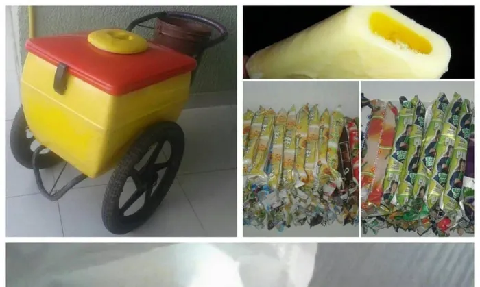 Vende carrinho de picolé e caixa de picolé