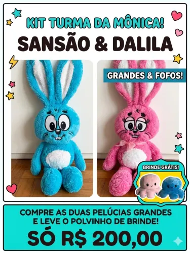Kit Turma da Mônica: Sansão + Dalila (E Ganhe um Brinde Especial!)