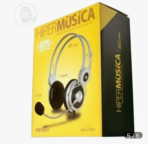 Fone de ouvido para computador ou notebook fio de corda 