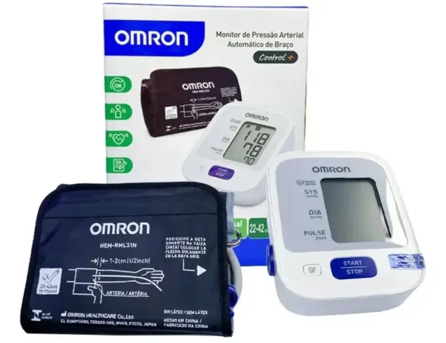 Medidor De Pressão Digital Omron 7122 Pilha AA Selo Inmetro Novo Na Caixa
