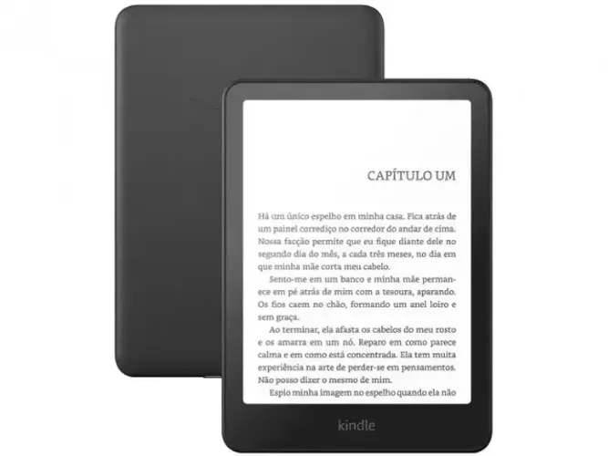 Kindle Paperwhite 12ª Geração 2024 Amazon 7" 16GB 300 ppi Wi-Fi à Prova de Água Preto Metá