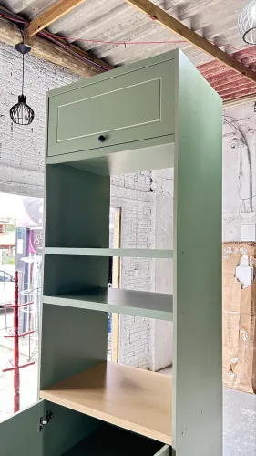 Torre Quente 3 portas 2 nichos para forno, 100% em MDF portas