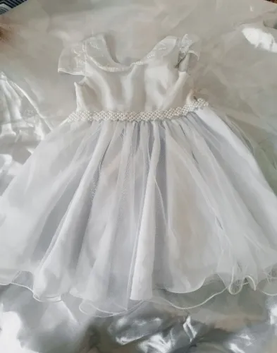 Vestido branco bebê - batizado/festa - Tamanho 02