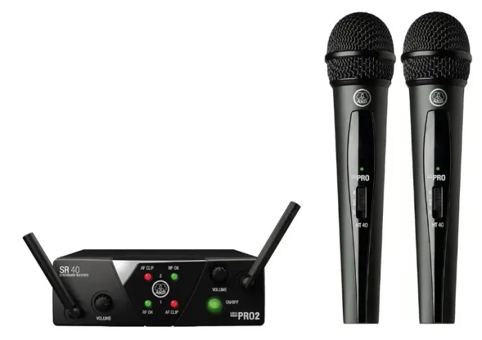 Microfone Duplo S/fio Akg Wms40 Wms 40 Pro Mini Dual Vocal