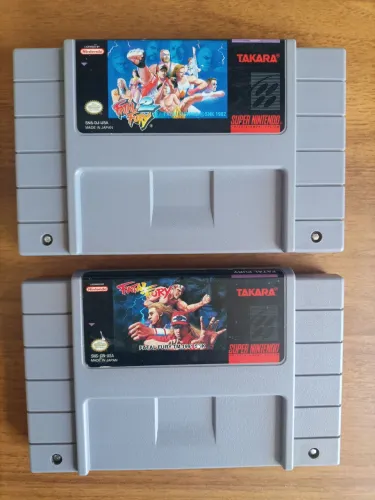 Fatal Fury 01 e 02 original americano Super Nintendo.