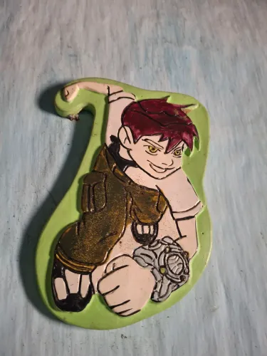 uma peça decorativa parede artesanal de gesso de BEN 10