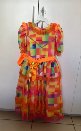 vestido estampado infantil 7/8 anos