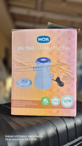 Piscina 2.400 litros + capa + filtro + garrafão termico 5 litros