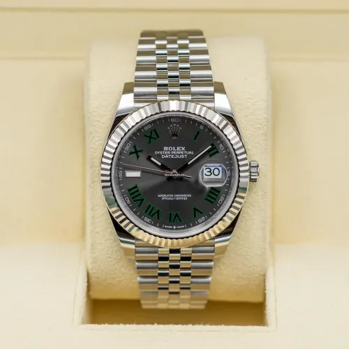 Relógio Rolex Datejust Azul 41mm Aço Super Eta 3235