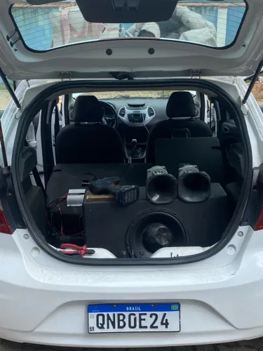 Caixa trio módulo 2 corneta jbl sub de 12