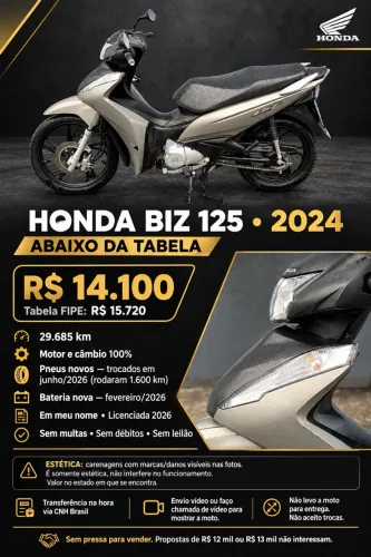 Honda Biz 125 EX/ 125 EX Flex 2024
