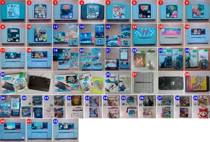 Lote de jogos de vídeo game e acessórios