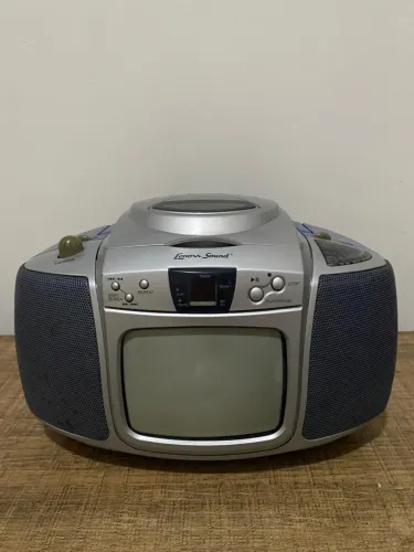TV e Portátil Vintage Lenoxx Sound + Rádio AM/FM - Retrô - Funcionando