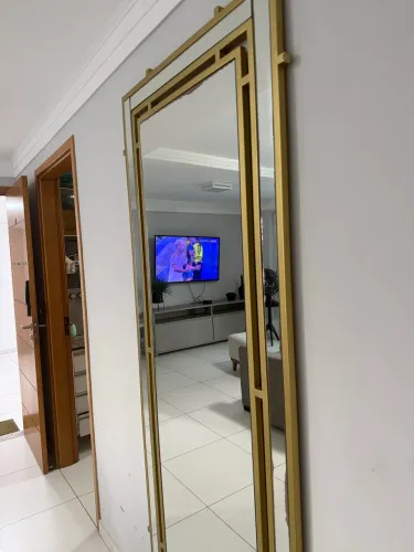 Vendo espelho Metalon dourado 1,90x0,90