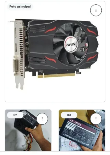 Placa de vídeo, fonte e cooler amd