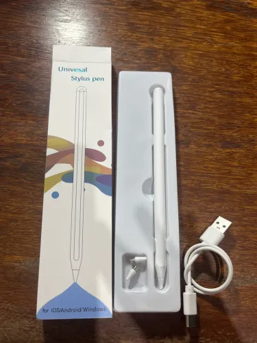 Caneta Stylus Universal Alta Precisão Para Tablet Positivo Android lOS Branco
