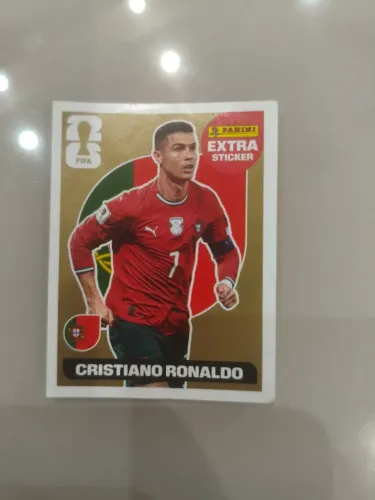 Figurinha extra legend Cristiano Ronaldo Gold.