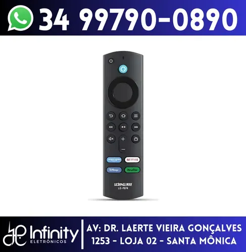 Controle p/ Fire Stick Tv Amazon com Comando Por Voz 
