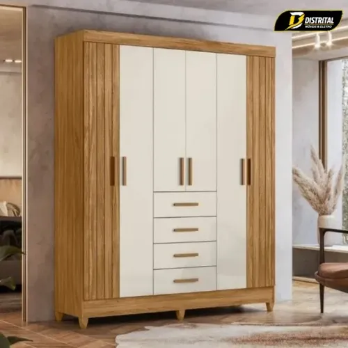 Guarda Roupa Aruba 6 Portas 4 Gavetas Pronta Entrega