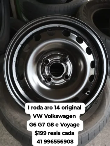 Roda aro 14 G6 G7 G8 UP e Voyage roda original VW Volkswagen. Furação 4x100 