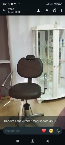 Vendo Cadeira de Cabeleireira