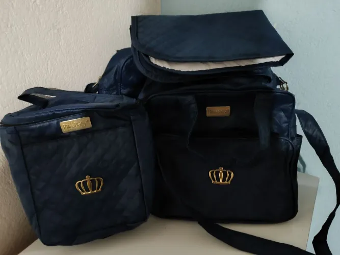 Kit Bolsa Maternidade Completo Azul Usado