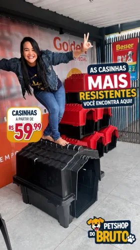Casinha de plástico para pets