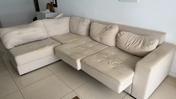 Lindo sofá de canto 5 lugares