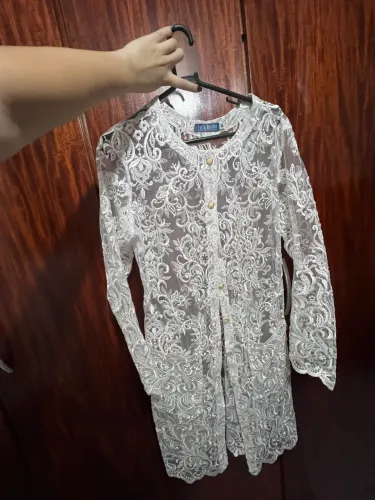 Jaleco de renda tamanho M - Marca Vista Branco Jalecos