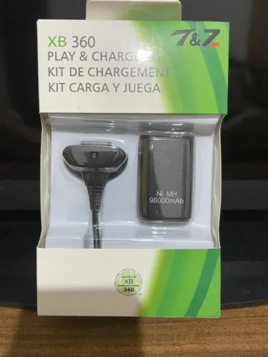 Kit bateria Xbox 360, 9800mAh, 3 Meses de garantia. Bateria + Cabo Carregador.