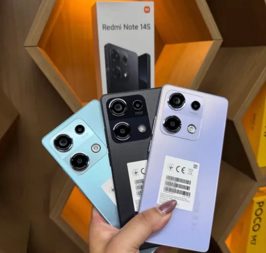 Redmi Note 14S ( 4G ) 256GB + 8GB RAM Global (R$1399,00) Preto e Roxo