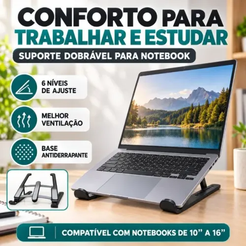 Suporte para Notebook P2 Dobrável | Entrega Gratis em Toledo