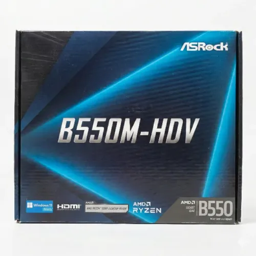 Placa Mãe ASRock B550M-HDV AM4 DDR4 mATX Chipset AMD B550 PCIe 3.0