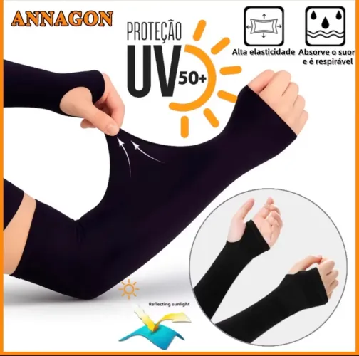 Manguito UV 50+ Proteção Solar para Moto e Ciclismo