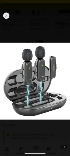Microfone H?Maston MK08 Tipo C Sem Fio Duplo Lapela